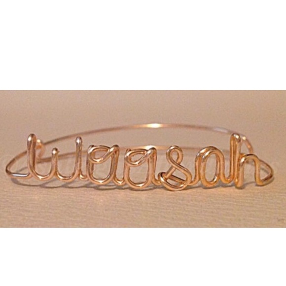 Handmade Custom Wire “Woosah” Bracelet - Picture 3 of 4